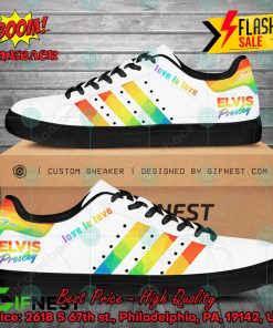 Elvis Presley LGBT Stripes Love Is Love Style 1 Custom Adidas Stan Smith Shoes