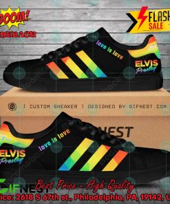 Elvis Presley LGBT Stripes Love Is Love Style 2 Custom Adidas Stan Smith Shoes