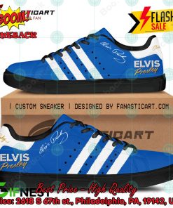 Elvis Presley White Stripes Style 2 Custom Adidas Stan Smith Shoes