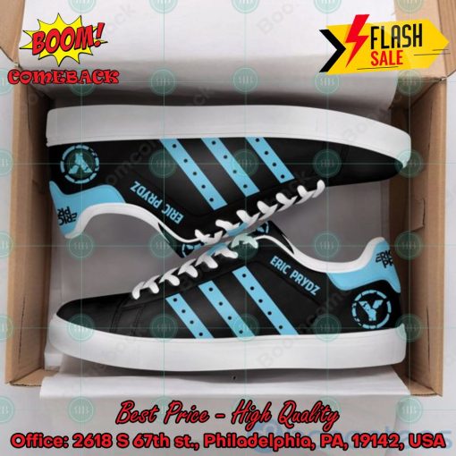Eric Prydz DJ Aqua Blue Stripes Style 2 Custom Adidas Stan Smith Shoes