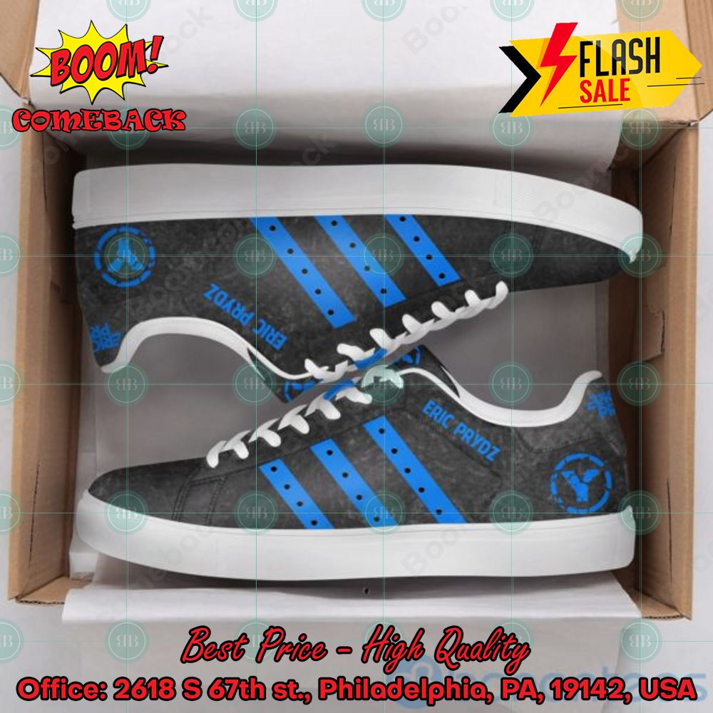 Eric Prydz DJ Blue Stripes Style 3 Custom Adidas Stan Smith Shoes