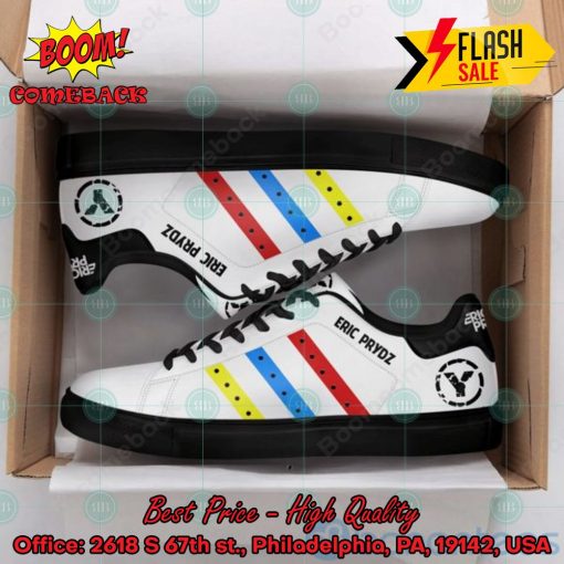 Eric Prydz DJ Red Blue Yellow Stripes Style 1 Custom Adidas Stan Smith Shoes