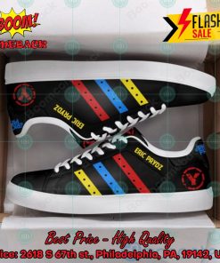 Eric Prydz DJ Red Blue Yellow Stripes Style 2 Custom Adidas Stan Smith Shoes