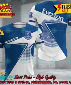 Everton FC Big Logo Blur Personalized Name 3D Hoodie Apparel