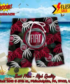 fiat big logo tropical leaves hawaiian shirt and shorts 2 bBLLD
