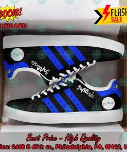 Genesis Rock Band Blue Stripes Style 2 Custom Adidas Stan Smith Shoes