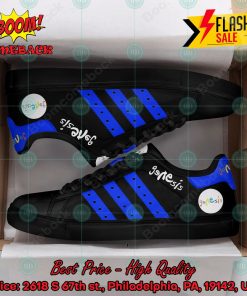 genesis rock band blue stripes style 2 custom adidas stan smith shoes 2 XGYs4