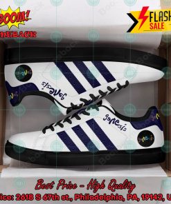 Genesis Rock Band Navy Stripes Custom Adidas Stan Smith Shoes