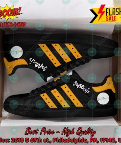 genesis rock band orange stripes custom adidas stan smith shoes 2 nkNXC