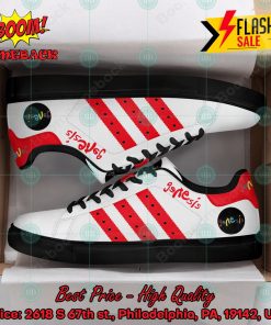 genesis rock band red stripes style 1 custom adidas stan smith shoes 2 1VMoX