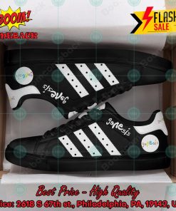 Genesis Rock Band White Stripes Custom Adidas Stan Smith Shoes