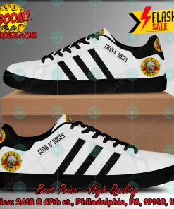 guns n roses hard rock band black stripes style 1 custom adidas stan smith shoes 2 x0kHc