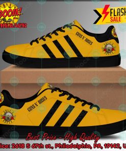 Guns N’ Roses Hard Rock Band Black Stripes Style 2 Custom Adidas Stan Smith Shoes