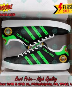 Guns N’ Roses Hard Rock Band Green Stripes Custom Adidas Stan Smith Shoes