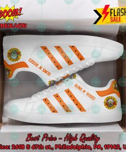 Guns N’ Roses Hard Rock Band Orange Stripes Custom Adidas Stan Smith Shoes