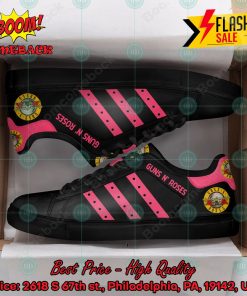 Guns N’ Roses Hard Rock Band Pink Stripes Style 2 Custom Adidas Stan Smith Shoes