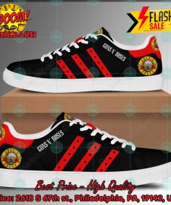Guns N’ Roses Hard Rock Band Red Stripes Style 1 Custom Adidas Stan Smith Shoes