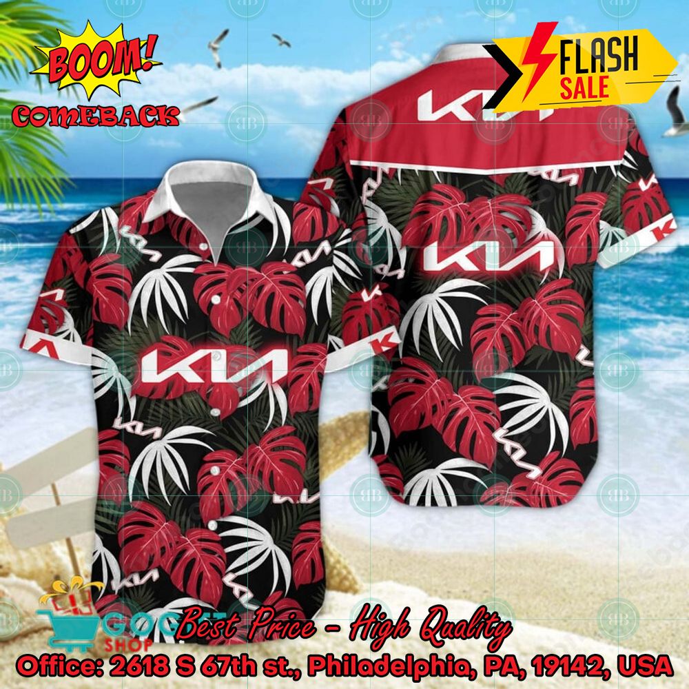 Kenworth Big Logo Tropical Leaves Hawaiian Shirt And Shorts