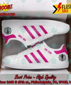 Kid Cudi Pink Stripes Style 1 Custom Adidas Stan Smith Shoes