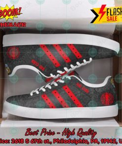 Kid Cudi Red Stripes Style 2 Custom Adidas Stan Smith Shoes