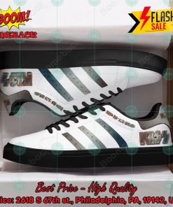 Kiss Rock Band End of the Road World Tour Silver Stripes Custom Adidas Stan Smith Shoes