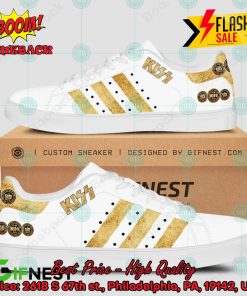 Kiss Rock Band Golden Stripes Style 1 Custom Adidas Stan Smith Shoes