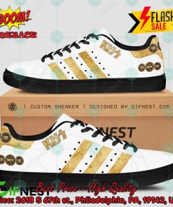 Kiss Rock Band Golden Stripes Style 1 Custom Adidas Stan Smith Shoes