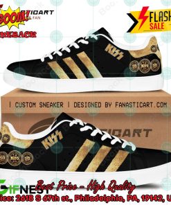 Kiss Rock Band Golden Stripes Style 2 Custom Adidas Stan Smith Shoes