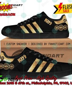 Kiss Rock Band Golden Stripes Style 2 Custom Adidas Stan Smith Shoes