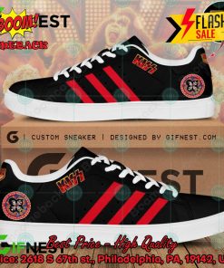 Kiss Rock Band Red Stripes Custom Adidas Stan Smith Shoes