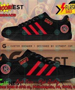 Kiss Rock Band Red Stripes Custom Adidas Stan Smith Shoes