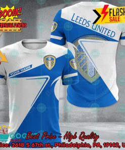 Leeds United FC Big Logo Blur Personalized Name 3D Hoodie Apparel