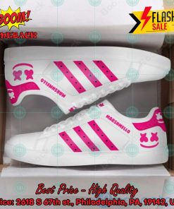 Marshmello Pink Stripes Custom Adidas Stan Smith Shoes