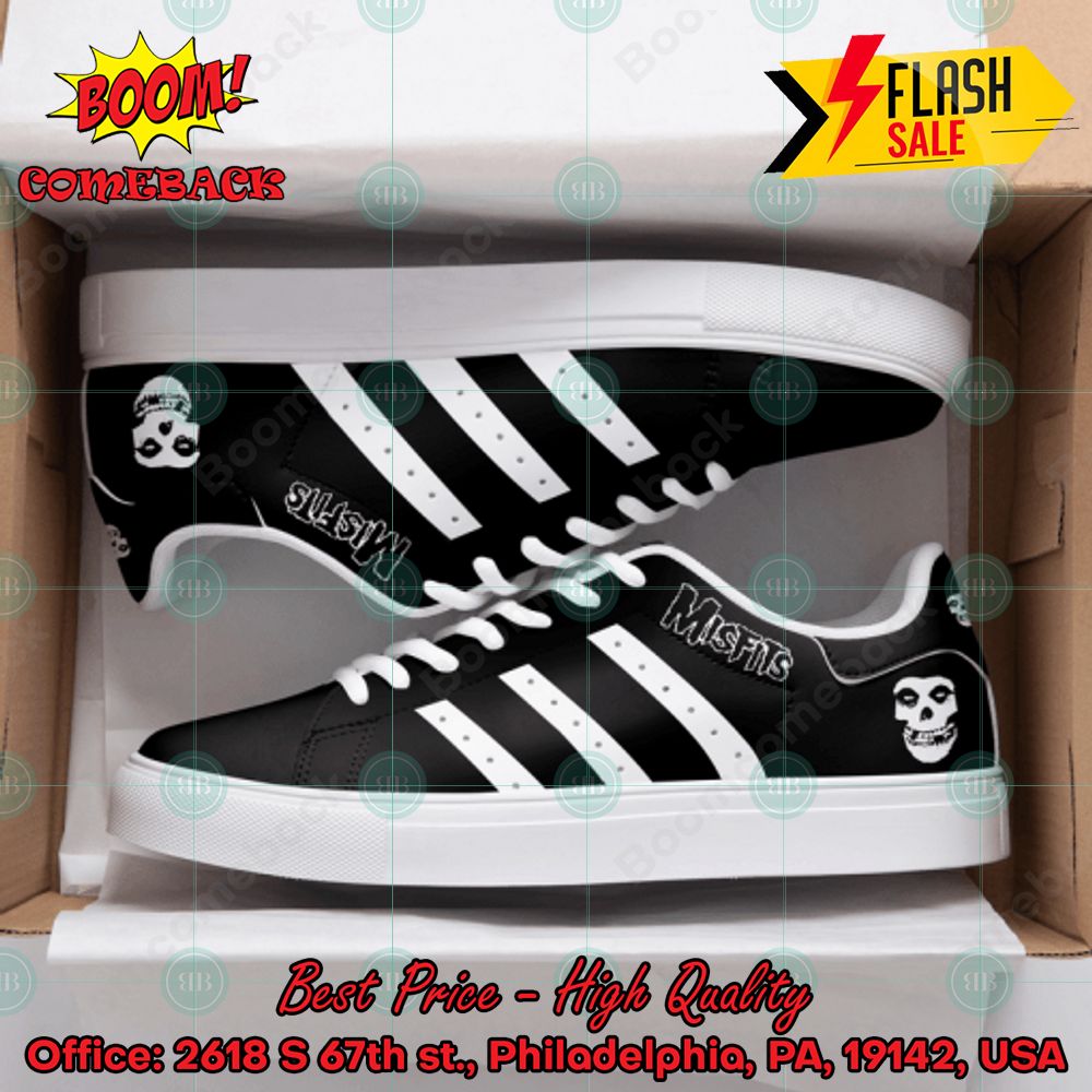 misfits punk rock band white stripes custom adidas stan smith shoes 1 SynC9