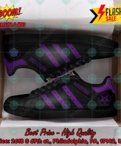 Motley Crue Heavy Metal Band Purple Stripes Style 2 Custom Adidas Stan Smith Shoes