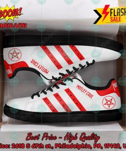 Motley Crue Heavy Metal Band Red Stripes Style 1 Custom Adidas Stan Smith Shoes