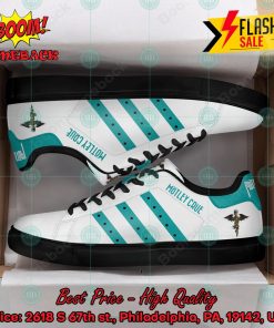 Motley Crue Heavy Metal Band Teal Stripes Style 1 Custom Adidas Stan Smith Shoes