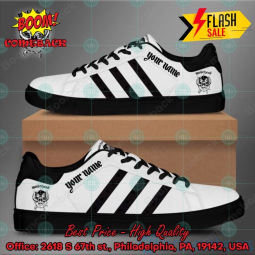 Motorhead Rock Band Black Stripes Personalized Name Style 1 Custom Adidas Stan Smith Shoes
