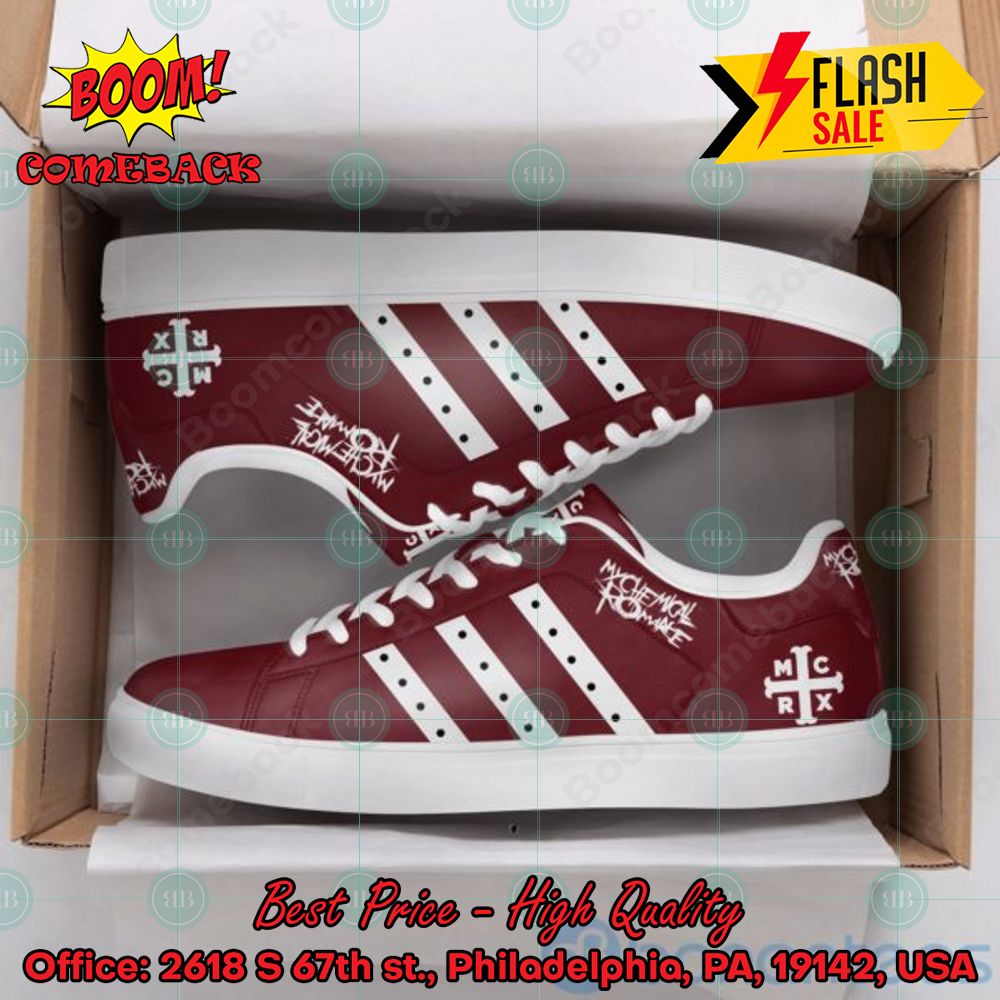 My Chemical Romance Rock Band White Stripes Style 1 Custom Adidas Stan Smith Shoes