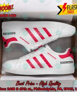 Nickelback Alternative Rock Band Pink Stripes Style 2 Custom Adidas Stan Smith Shoes