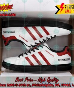 nickelback red stripes style 1 custom adidas stan smith shoes 2 QDoVc