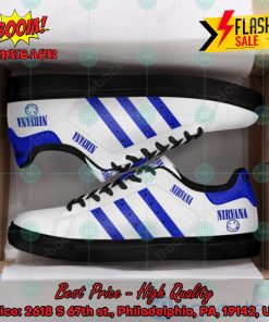 nirana rock band blue stripes custom adidas stan smith shoes 2 nJ9wb