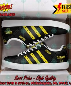 Nirana Rock Band Yellow Stripes Style 1 Custom Adidas Stan Smith Shoes