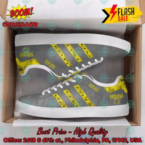 Nirana Rock Band Yellow Stripes Style 3 Custom Adidas Stan Smith Shoes