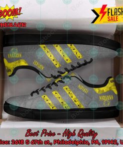 nirana rock band yellow stripes style 3 custom adidas stan smith shoes 2 YeKMv
