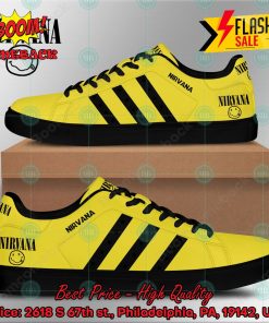 nirvana rock band black stripes custom adidas stan smith shoes 2 AaxWu