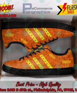 nirvana rock band yellow stripes style 2 custom adidas stan smith shoes 2 nGRgi