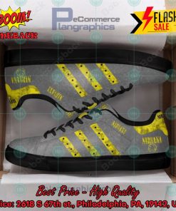 Nirvana Rock Band Yellow Stripes Style 3 Custom Adidas Stan Smith Shoes
