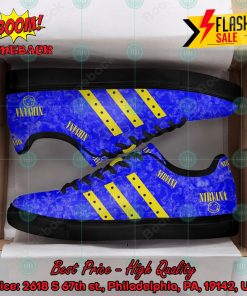 nirvana rock band yellow stripes style 7 custom adidas stan smith shoes 2 wE13K
