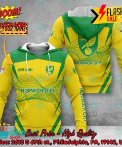 Norwich City FC Personalized Name 3D Hoodie Apparel